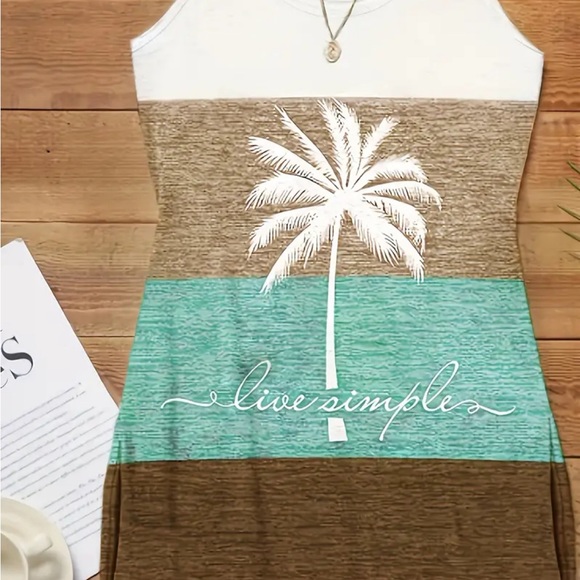 NWT Sleeveless Beach Dress with Pockets - Picture 2 of 5